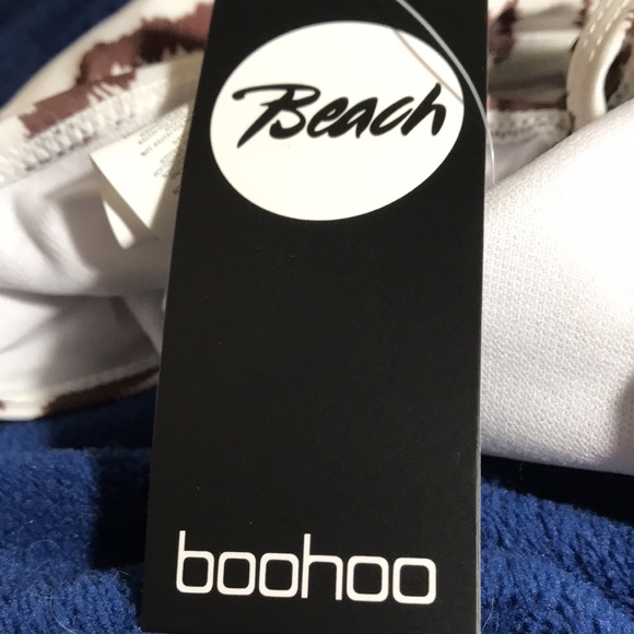 Boohoo Beach Tiger Side Tie Bikini Swim Bottom High Cut Size 10 NWT - Picture 5 of 6